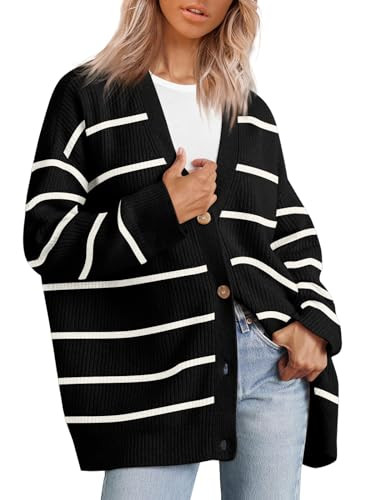 LILLUSORY Women Oversized Cardigan Sweater Fall Outfits Cloth Fashion V Neck Knit Button Front Ca... | Amazon (US)