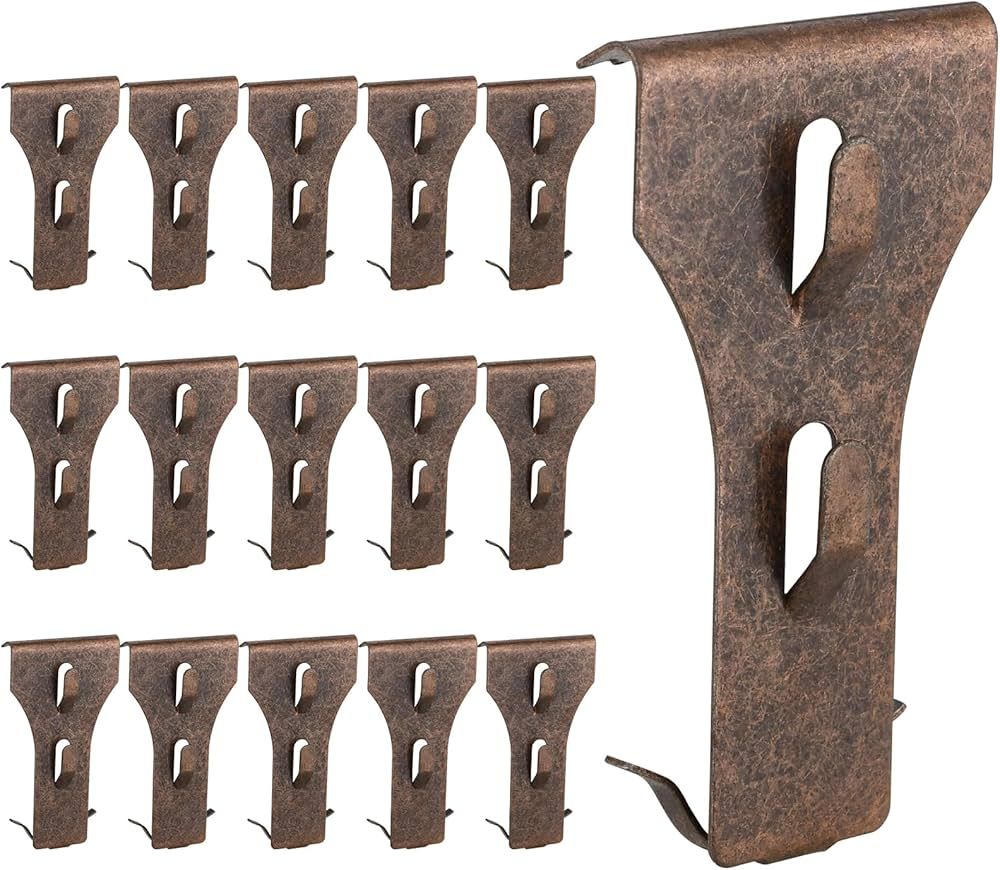 Brick Clips for Hanging Outdoors, 16Pcs Brick Clips Hooks Hangers No Drill Wall Clips for Outdoor... | Amazon (US)