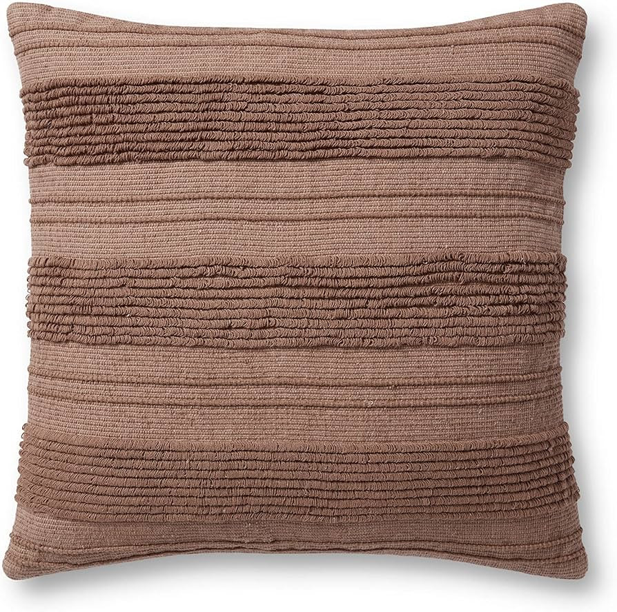 Jean Stoffer x Loloi Kristy Collection PJS0001 Clay 18'' x 18'' Cover w/Down Pillow | Amazon (US)