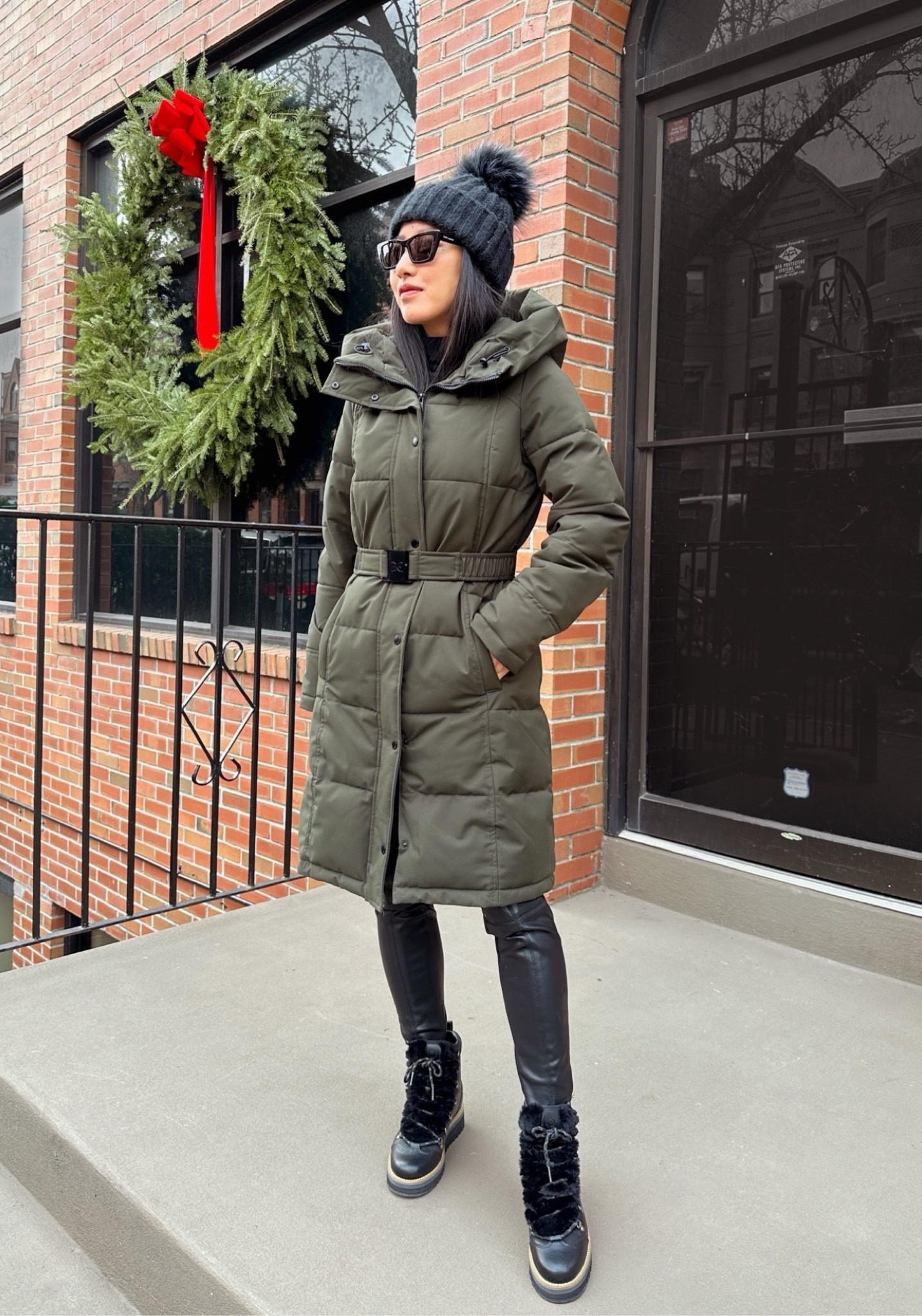 Warm winter puffer coat on sale at Nordstrom! 

• Sam Edelman Belted Hooded Puffer Coat xs - this is TTS for Xs so it's a looser fit on me. Borrowed from my mom who is usually size 0-2 petite . Coat is warm, heavier in weight with a stretch elastic belt. Belt fits loose at my waist and seems suitable for someone with a 26-27 inch waist. 

• Topshop faux leather leggings - sold out but linked similar

• Cole Haan boots 5.5 

petite friendly winter outfits, coat, jacket, boots 

#LTKSeasonal #LTKSaleAlert