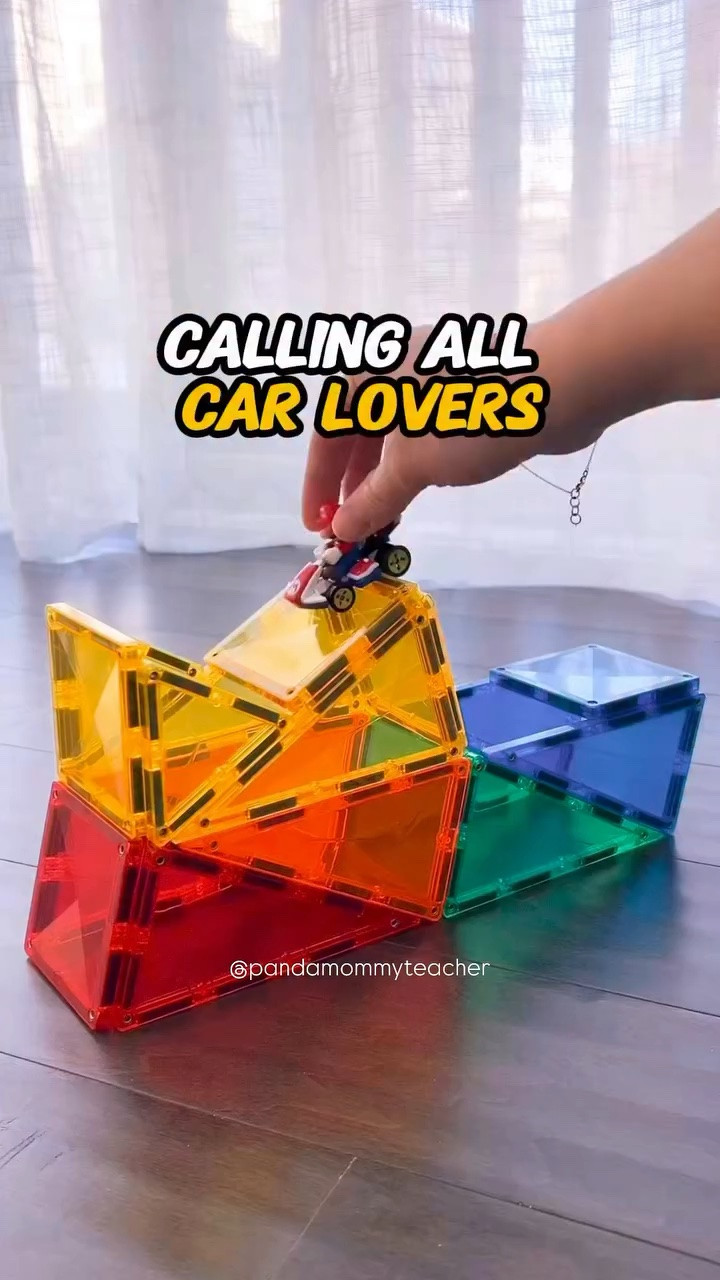 Meet my car build guide — 20 car ramps made with less than 50 magnetic tiles! Perfect for little racers who love building fast, simple creations they can actually play with.

So excited to share this one with you! 💛

#magnetictiles #stemkids #earlylearningfun #kidscraftideas #playbasedlearning