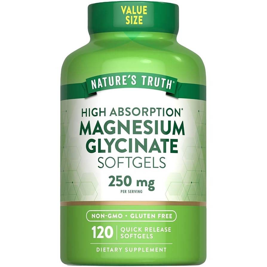 Nature's Truth Magnesium Glycinate 250mg | 120 Softgels | High Absorption | Non-GMO & Gluten Free... | Amazon (US)