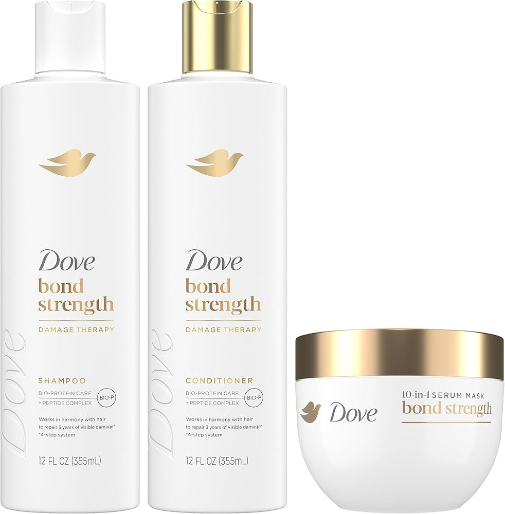 Dove Bond Strength Shampoo & Conditioner Set + Hair Mask Serum Bundle – Bond Repair Treatment f... | Amazon (US)