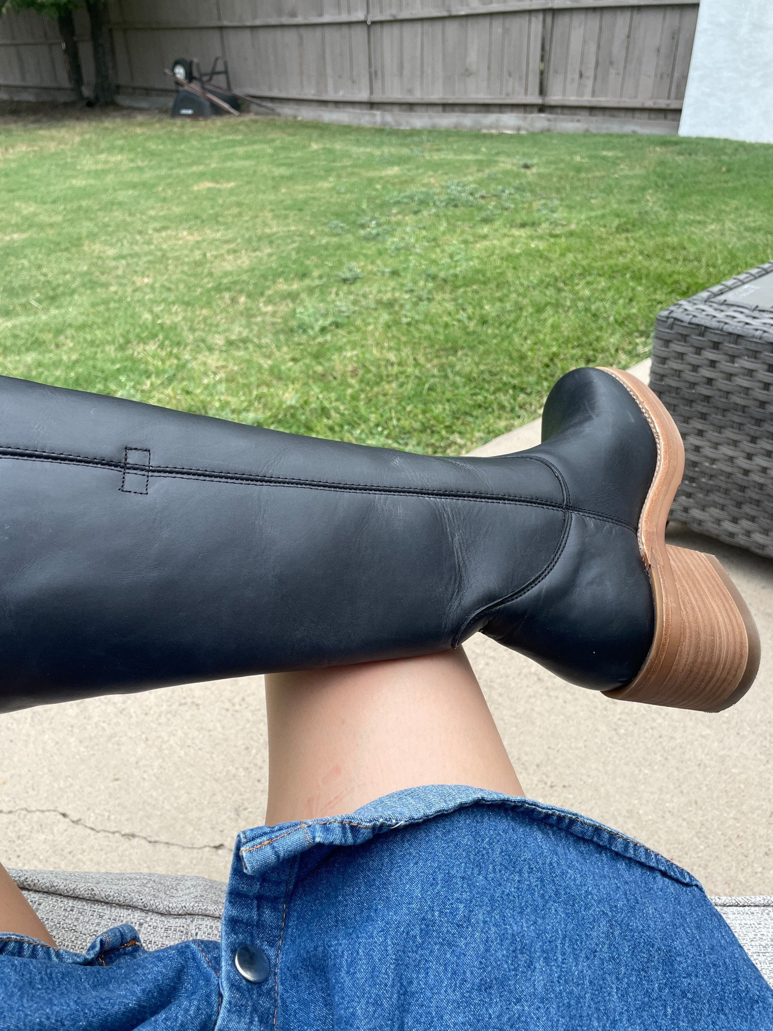This leather boot is super comfortable. There is padding! So comfortable to walk in. #boots wearing size 8  

#LTKActive #LTKStyleTip