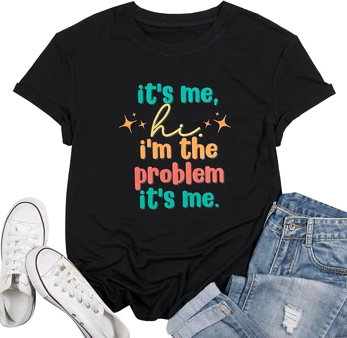 Its Me Hi Im The Problem Its Me Shirt Women Music Lovers Shirt Country Concert Outfit Casual Shor... | Amazon (US)