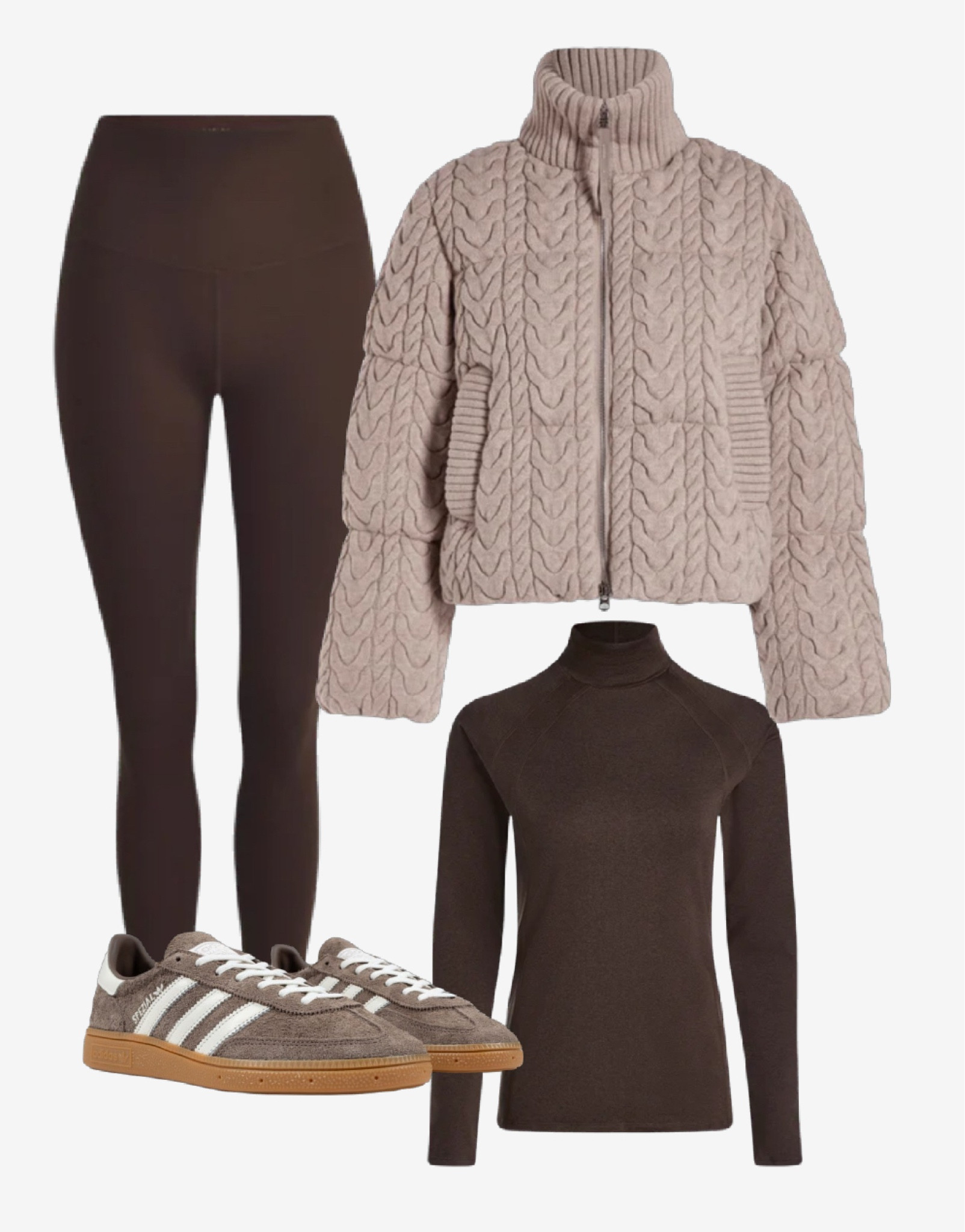 You can’t go wrong with leggings, turtleneck and a cosy coat 👌🏽🤎

Paired with the adidas spezials ✨

#warm #puffercoat #varley 

#LTKgrwm #LTKuk #LTKwinter