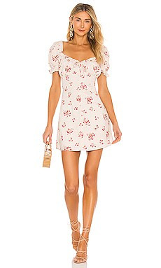 Bardot Lucinta Mini Dress in Beige Floral from Revolve.com | Revolve Clothing (Global)