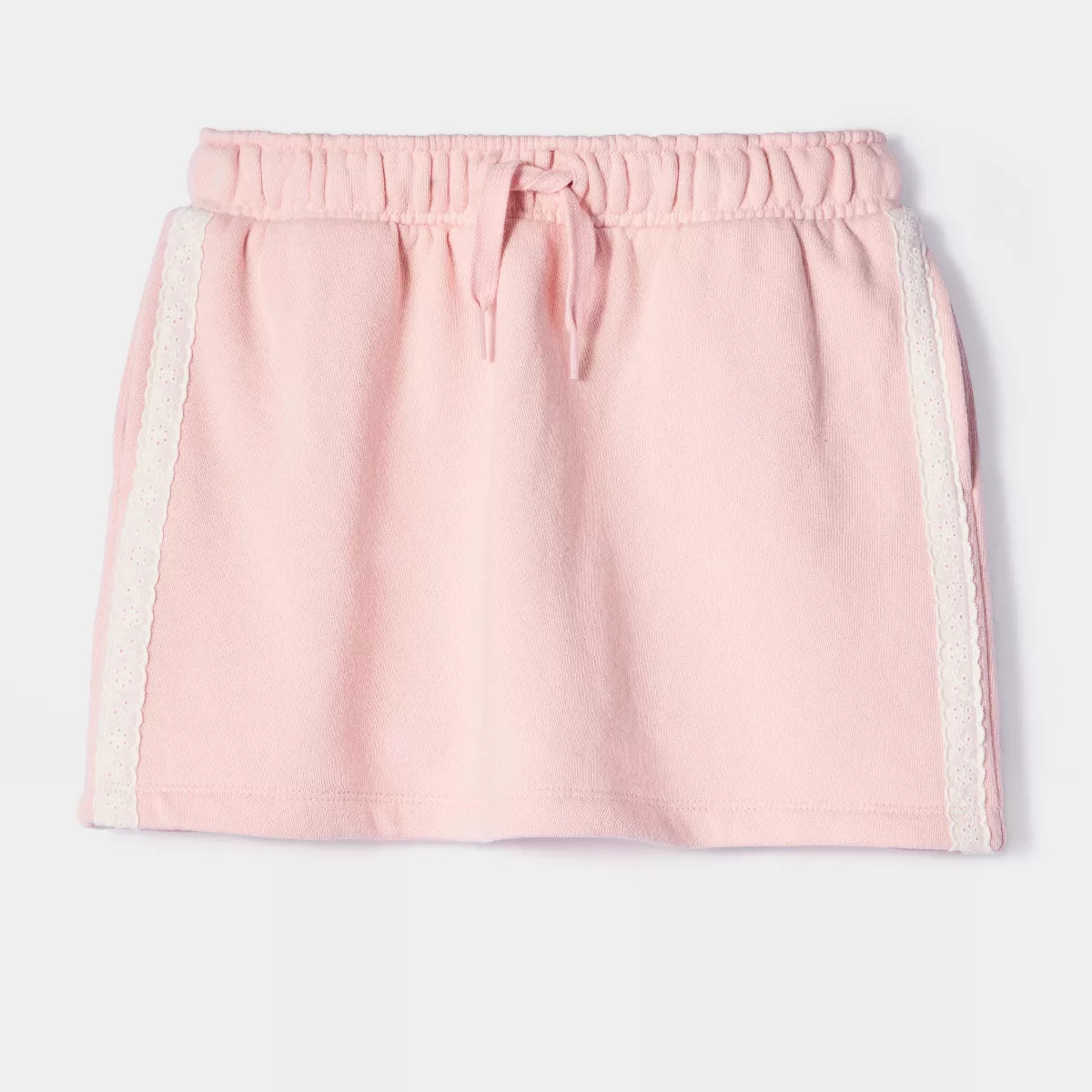 Girls' French Terry Lace Trim Pull-On Skort - Cat & Jack™ Pink L | Target