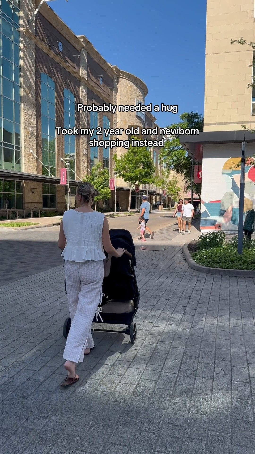 Double stroller I’m using with 2 under 2! My outfit is linked too! S in top, M in pants, flip flops tts. 

#LTKFamily #LTKStyleTip #LTKKids