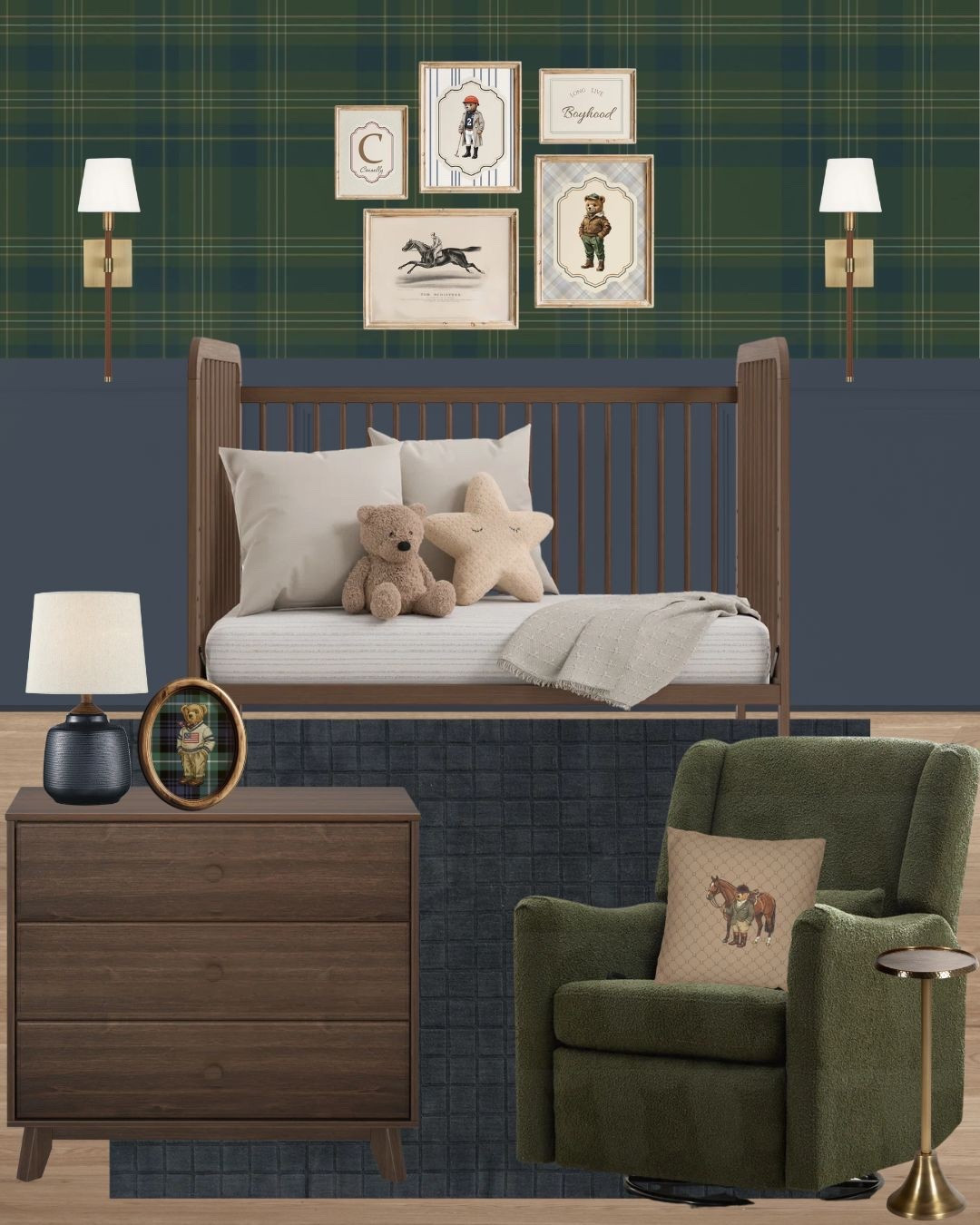 Ralph Lauren Nursery Inspiration for Boy🧸🐎


Boy nursery room idea, boy room inspo, boy nursery inspiration, vintage Ralph Lauren nursery inspo, dark wood nursery furniture, nursery wallpaper, rocking chair for nursery 

#LTKhome #LTKbaby #LTKstyletip