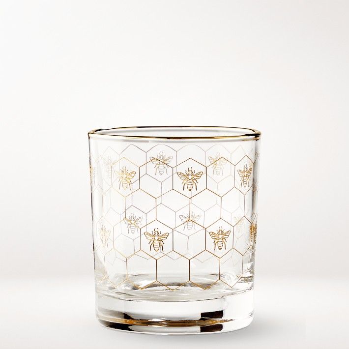 Honeycomb Double Old-Fashioned Glasses | Williams-Sonoma