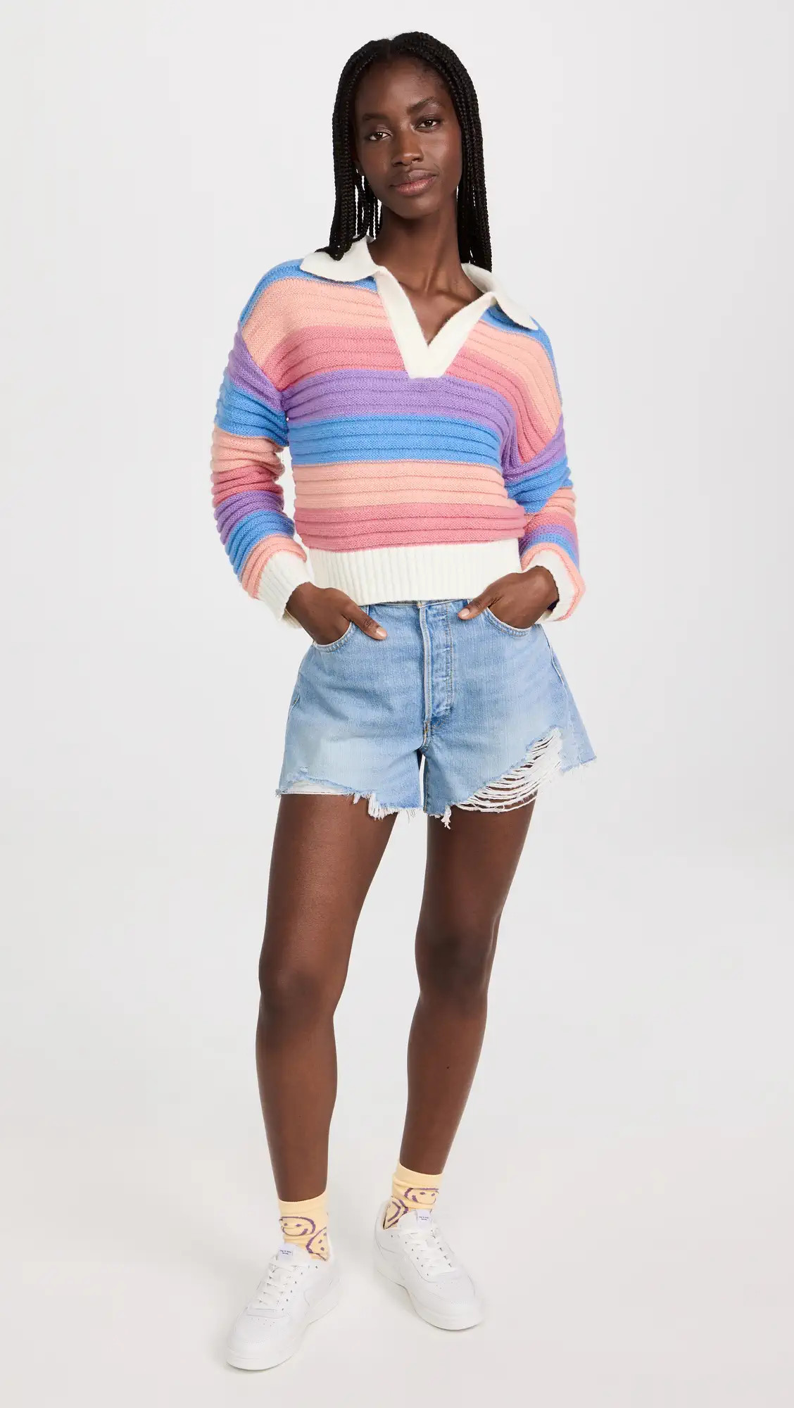 English Factory Rainbow Striped Knit Top | Shopbop | Shopbop