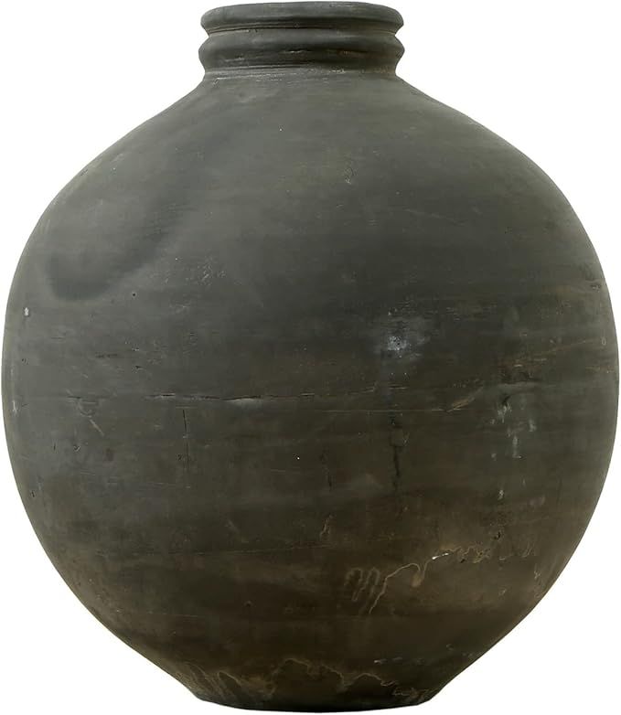 Artissance AM80641213 12" H Round Earthy Gray Ceramic Indoor Outdoor Pottery, Home and Garden Vas... | Amazon (US)