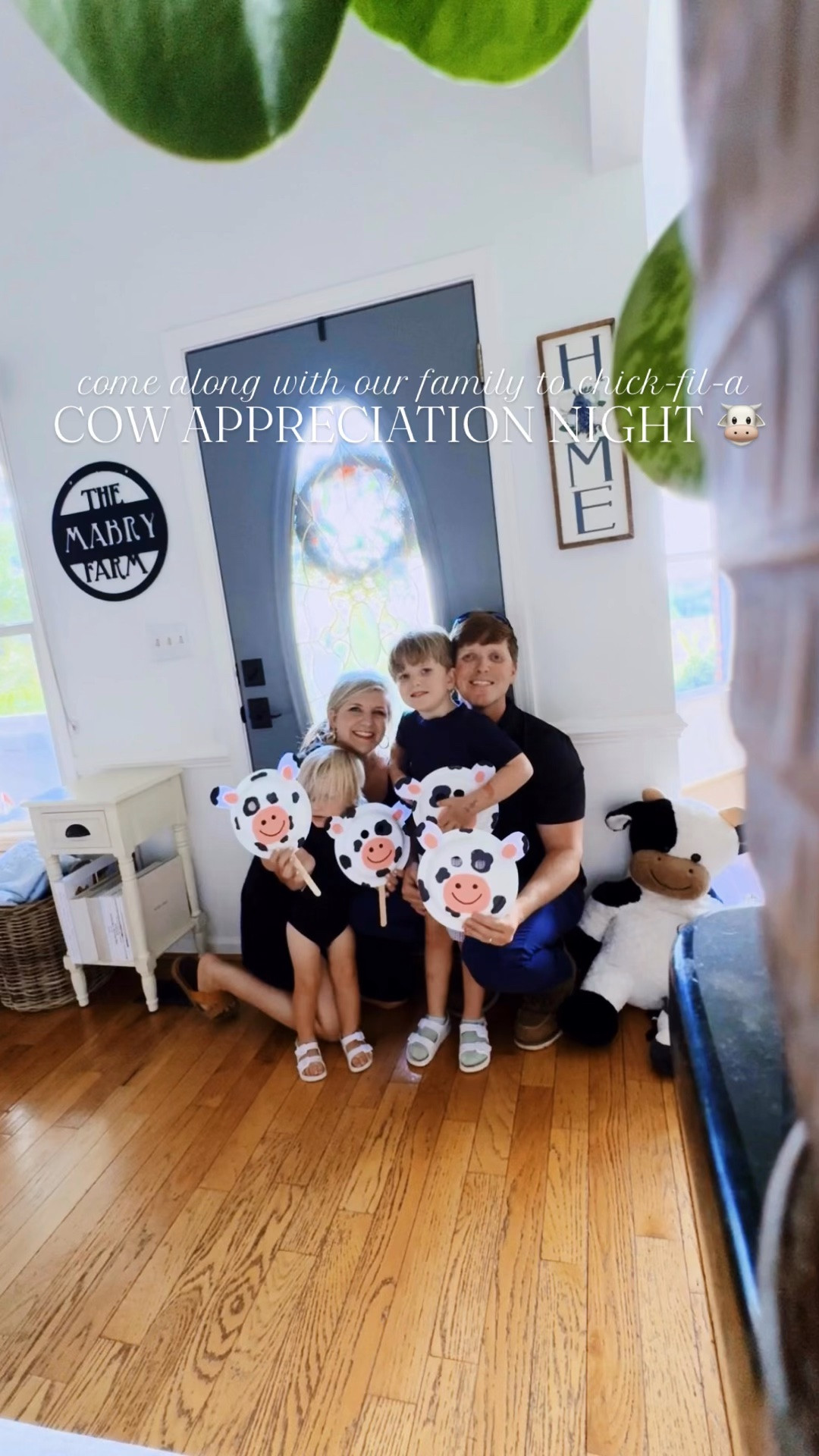 Chickfila 🐔 Cow 🐮 Appreciation night is back ❤️ and oh what a fun 🤩 time we had getting to start this new tradition with our littles!! 👶🏼 They loved 🥰 getting to work on ✂️ our costumes ✨ this afternoon and dress up as “cow cows” 🐄 (according to Sweet Baby Levi Rhett 🤭), get yummy free dinner 🍽️, and even get to high-five ✋🏽 the cows at @cfaforestcity , too!! 🖤 What a night!!! 🤠🫶🏽💖 #cowappreciationday #chickfilaisthebest #chickfilaforestcity #makingmemories #cowappreciationday2026
