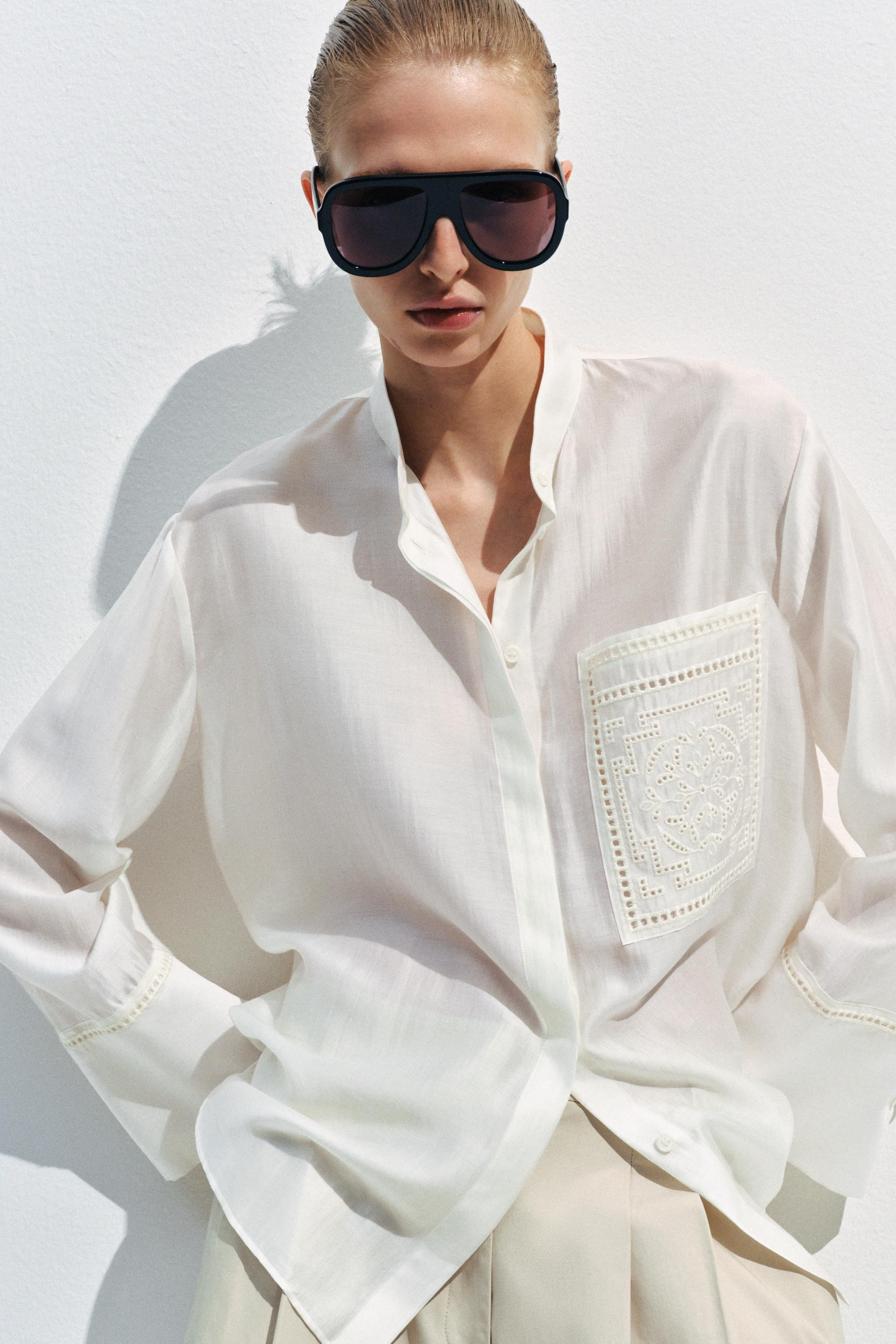 EMBROIDERED POCKET SHIRT ZW COLLECTION | Zara US
