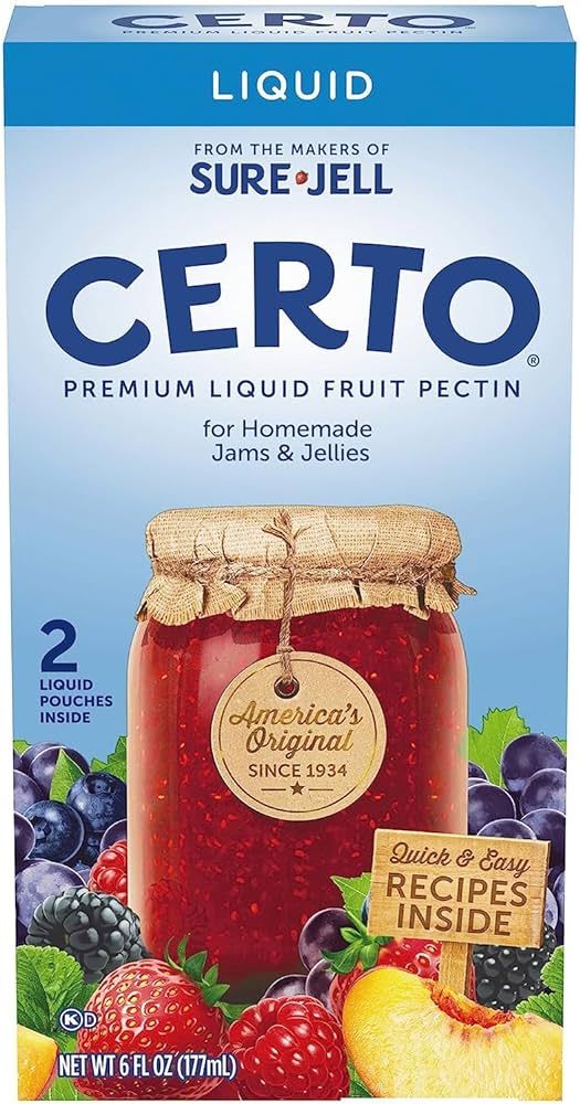 Certo Premium Liquid Fruit Pectin (6 fl oz Boxes (2 packet in each box)), Set of 2 boxes, total 4... | Amazon (US)