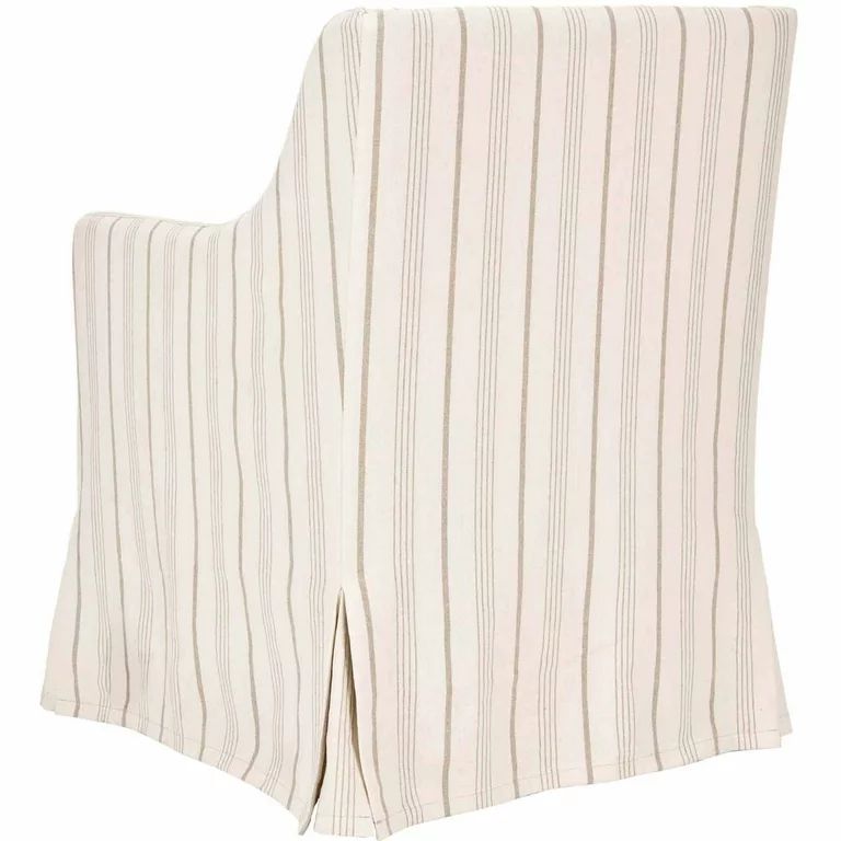 SAFAVIEH Sandra Traditional Upholstered Slipcover Chair, Beige | Walmart (US)
