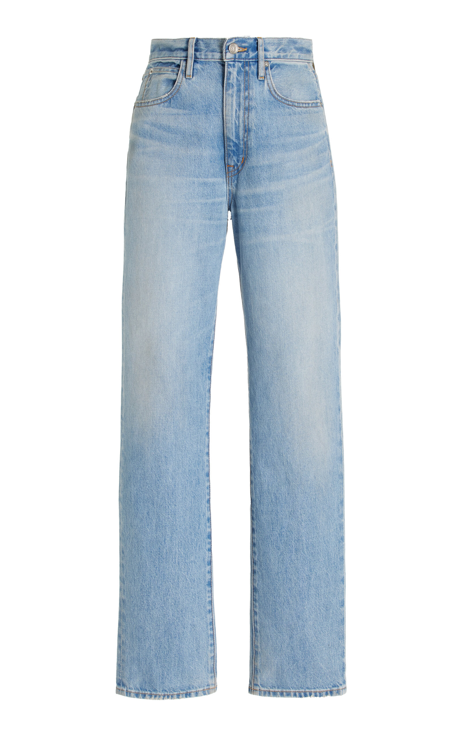 SLVRLAKE - London Rigid High-Rise Straight-Leg Jeans - Light Wash - 28 - Moda Operandi | Moda Operandi (Global)