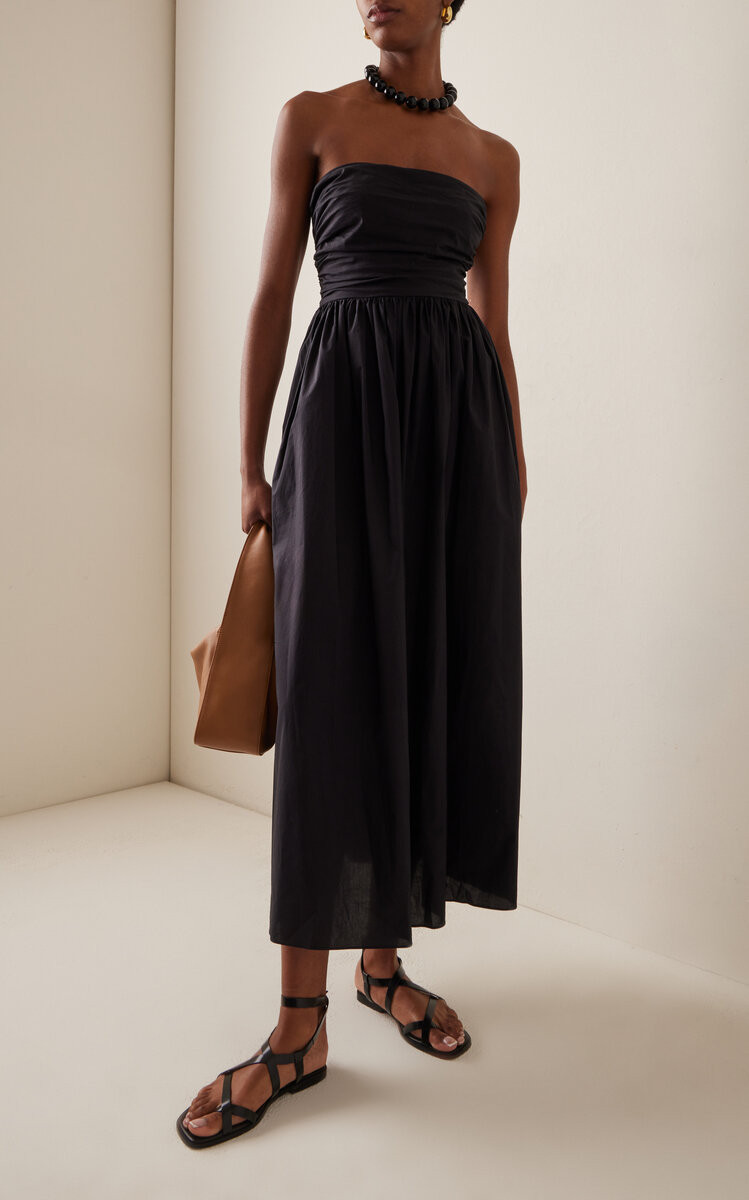 Lace-Up Organic Cotton Maxi Dress | Moda Operandi (Global)