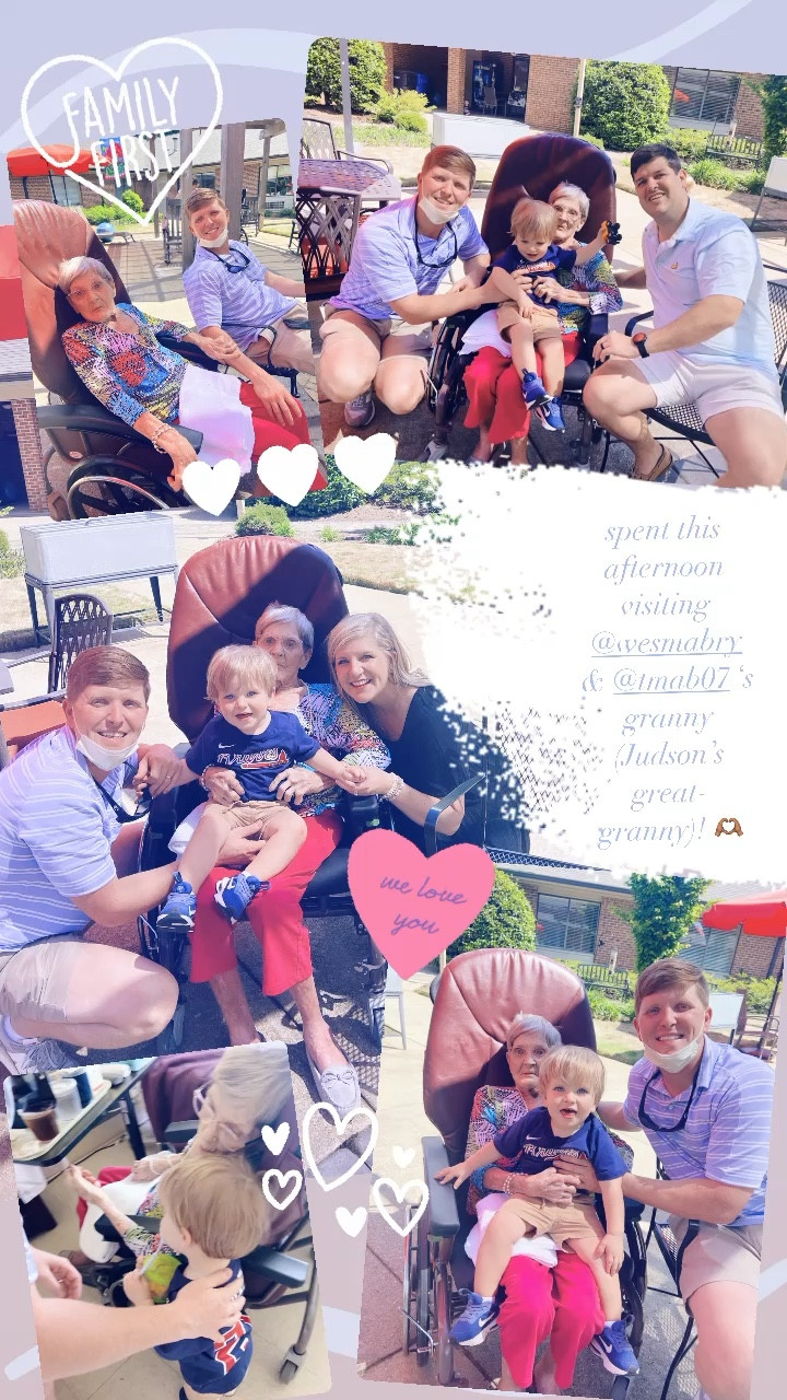 spent this afternoon visiting @wesmabry & @tmab07 ‘s granny (Judson’s great-granny)! 🫶🏽 

#LTKSeasonal #LTKbaby #LTKfamily