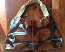 ORLA KIELY CLASSIC GIANT LINEAR STEM PRINT SHOULDER BAG - CHOCOLATE & MAHOGANY! | eBay US
