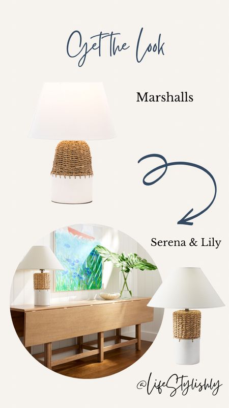 Woven Seagrass lamp coastal home favorites from Serena and Lily 

#LTKhome