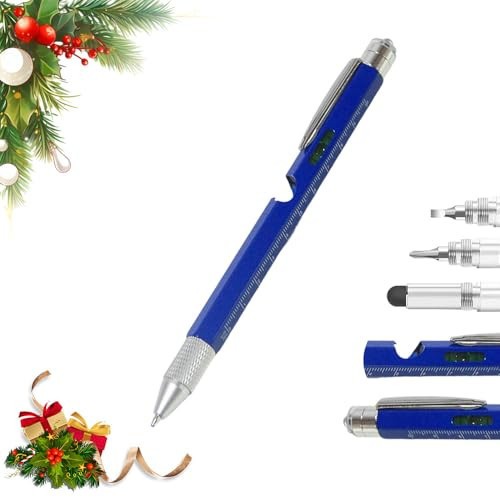 Stocking Stuffers for Men Adults, 9 in 1 Multitool Pen Gifts for Men, White Elephant Gifts for Adults, Mens Stocking Stuffers, Mens Gifts for Dad Him Husband, Christmas Gifts, Cool Gadgets (Blue) | Amazon (US)