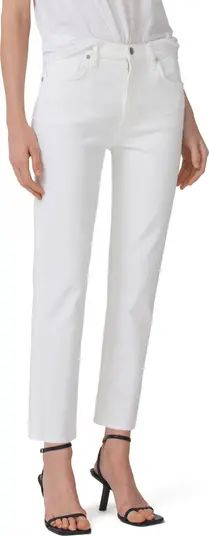 Citizens of Humanity Isola Mid Rise Crop Slim Straight Leg Jeans | Nordstrom | Nordstrom