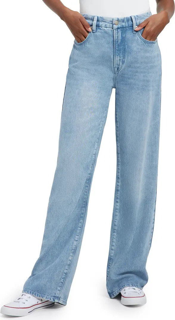 Good American Weightless Good High Waist Wide Leg Jeans | Nordstrom | Nordstrom
