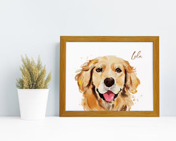 Pet Painting, Pet Portrait, Custom Pet Portrait, Custom Dog Portrait, Custom Watercolor Portrait,... | Etsy (US)