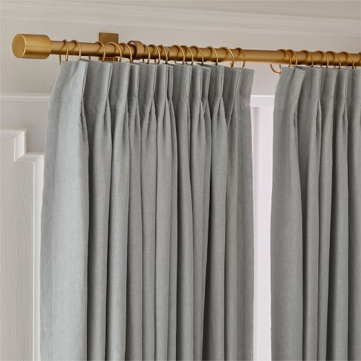 Pleated European Flax Linen Curtain | West Elm (US)