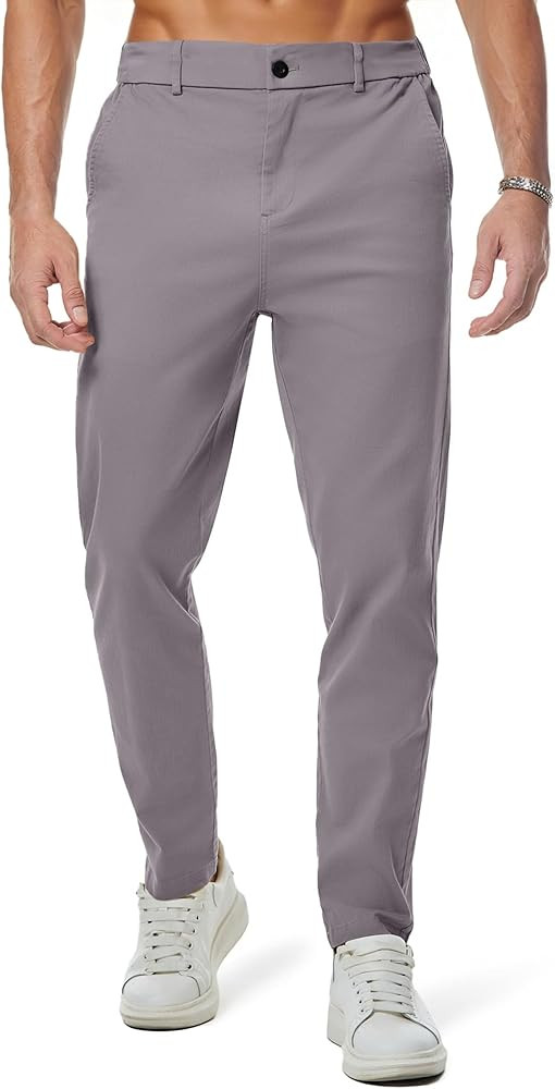 JMIERR Chino Pants Stretch Waist Tapered | Amazon (US)
