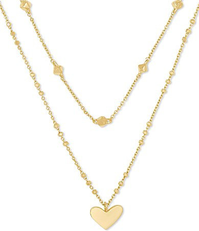Kendra Scott Ari Heart Multi Strand Necklace - 14k Gold | Dillard's