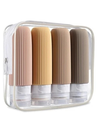 4 Packs Travel Bottles for Toiletries, 3oz Portable Travel Bottles, Leak Proof Squeezable Silicon... | SHEIN