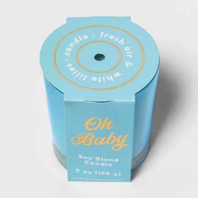 7oz Iridescent Glass Jar 'Oh Baby' Fresh Air and White Lillies Candle - Opalhouse™ | Target