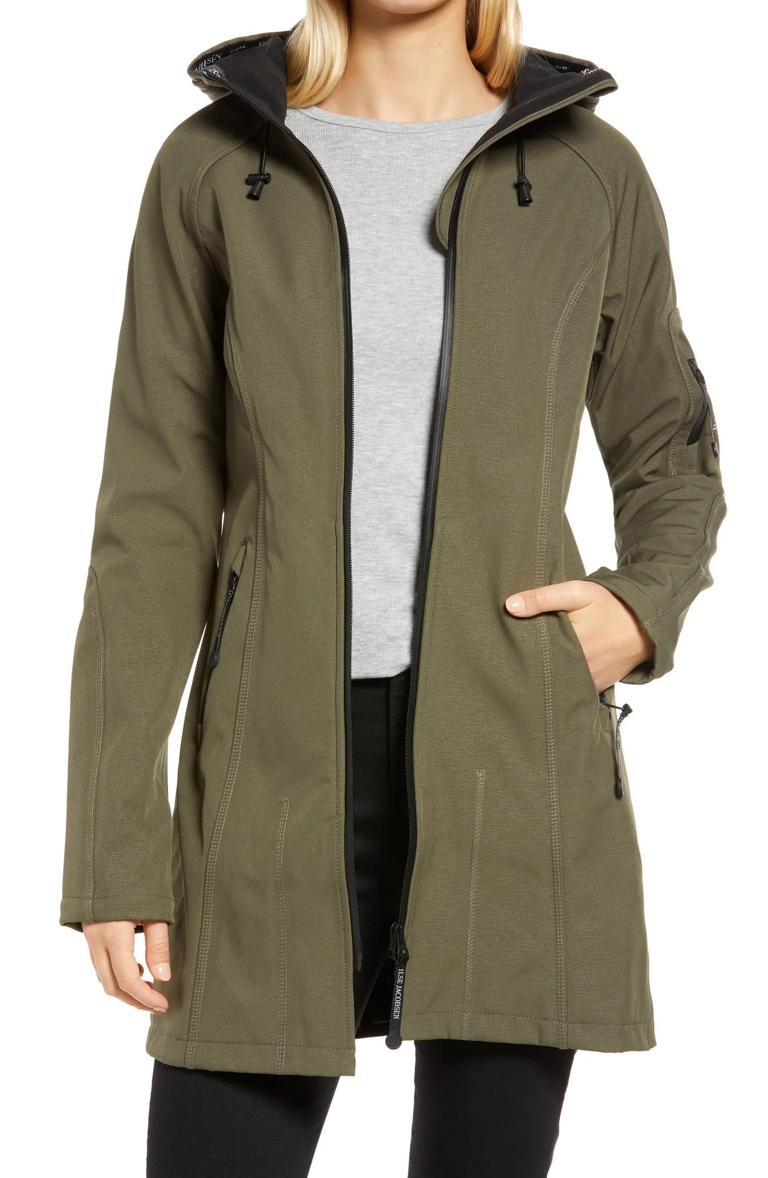 Ilse Jacobsen Regular Fit Hooded Raincoat | Nordstrom | Nordstrom