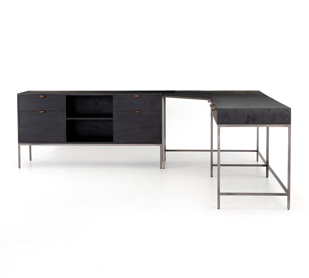 Graham Corner Desk with Filing Credenza (101.5") | Pottery Barn (US)
