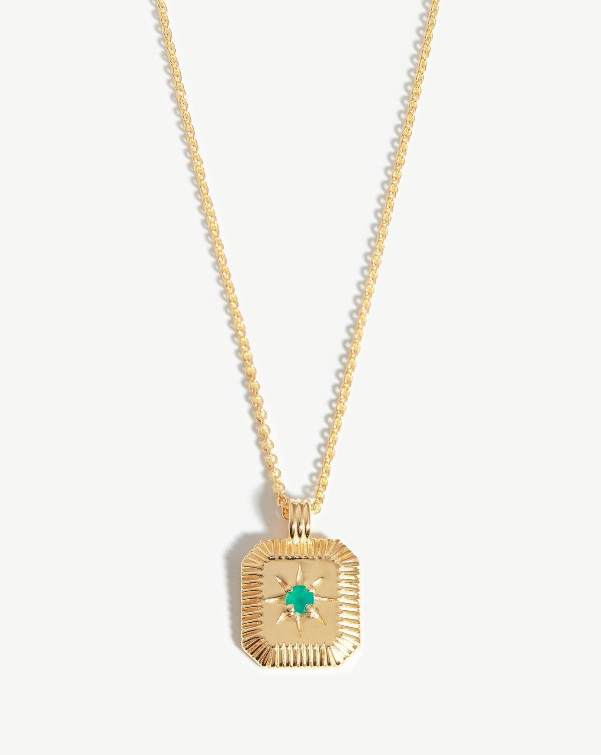 Engravable Birthstone Star Ridge Pendant Necklace | Missoma