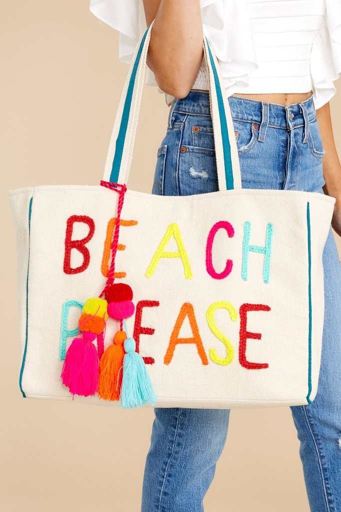 Ready For A Tan Cream Multi Bag | Red Dress 