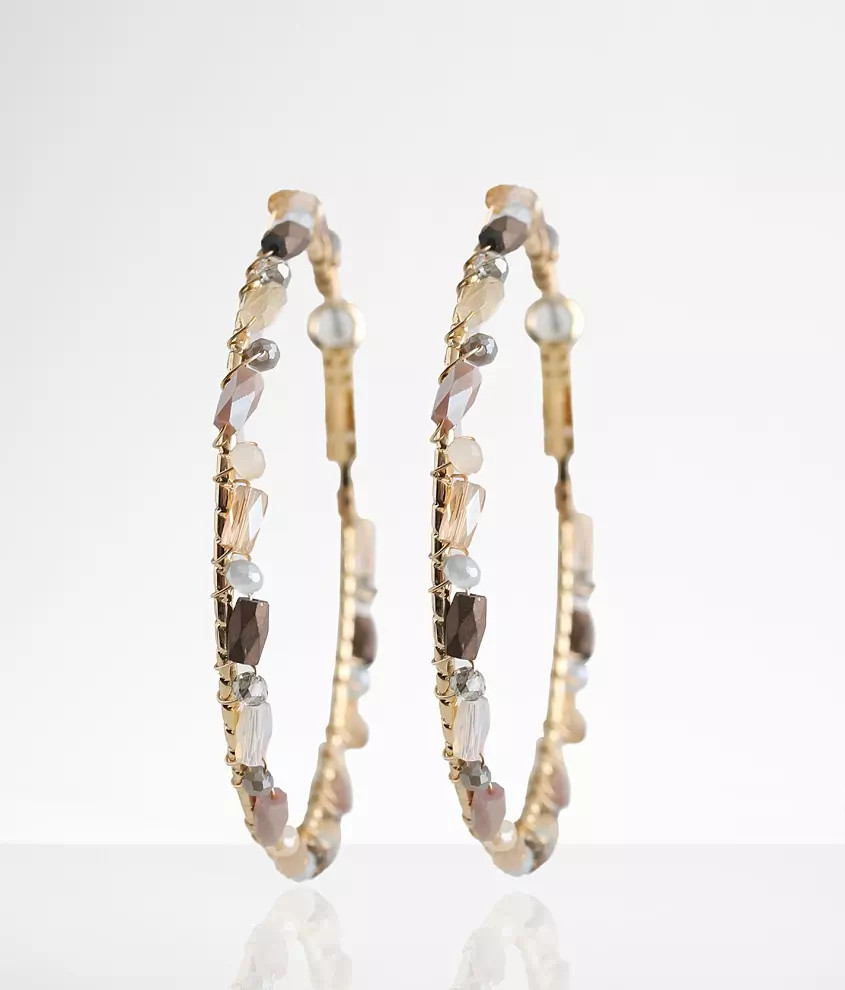Beaded Hoop Earring | Buckle