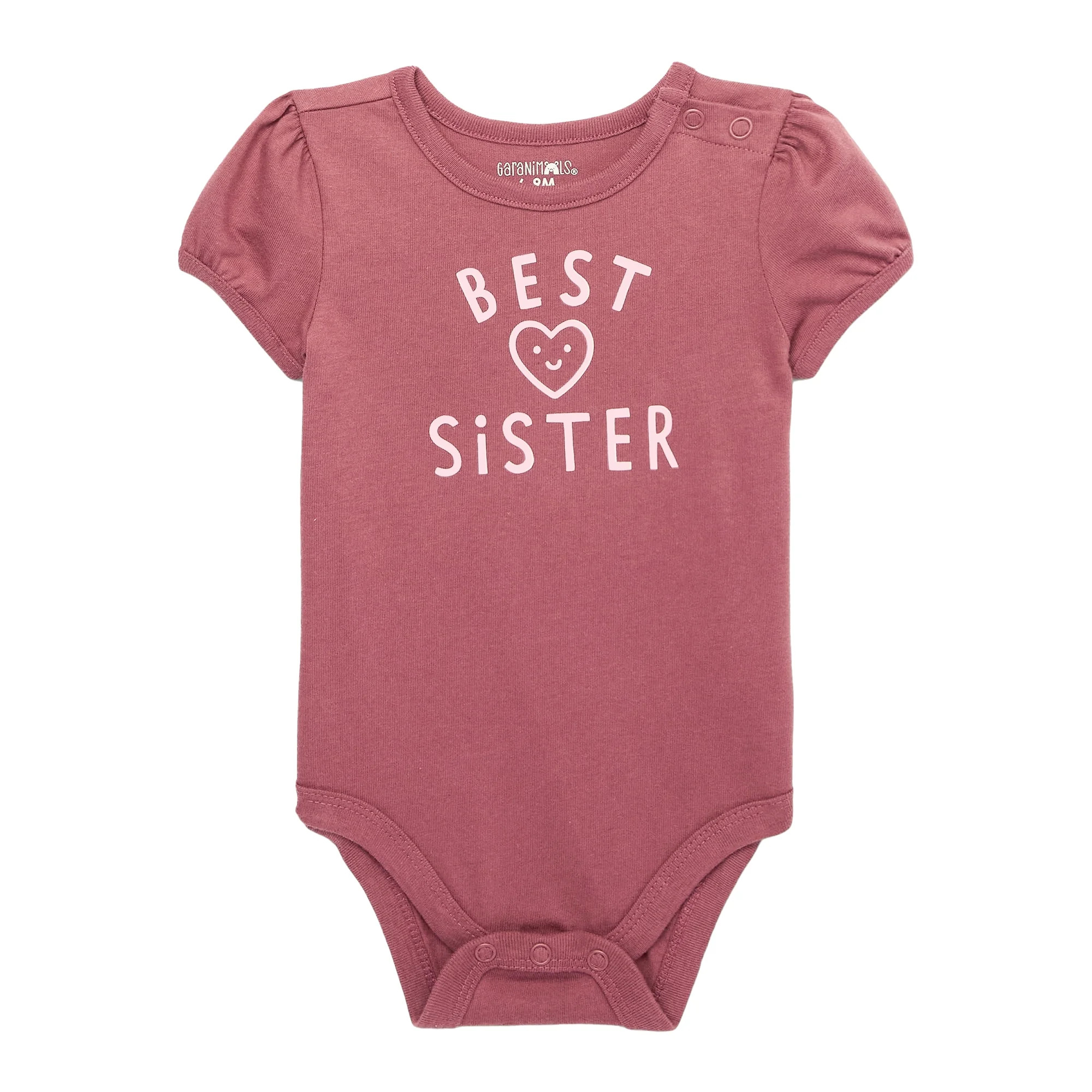 Garanimals Baby Girl Puff Short Sleeve Graphic Bodysuit, Sizes 0-24 Months | Walmart (US)