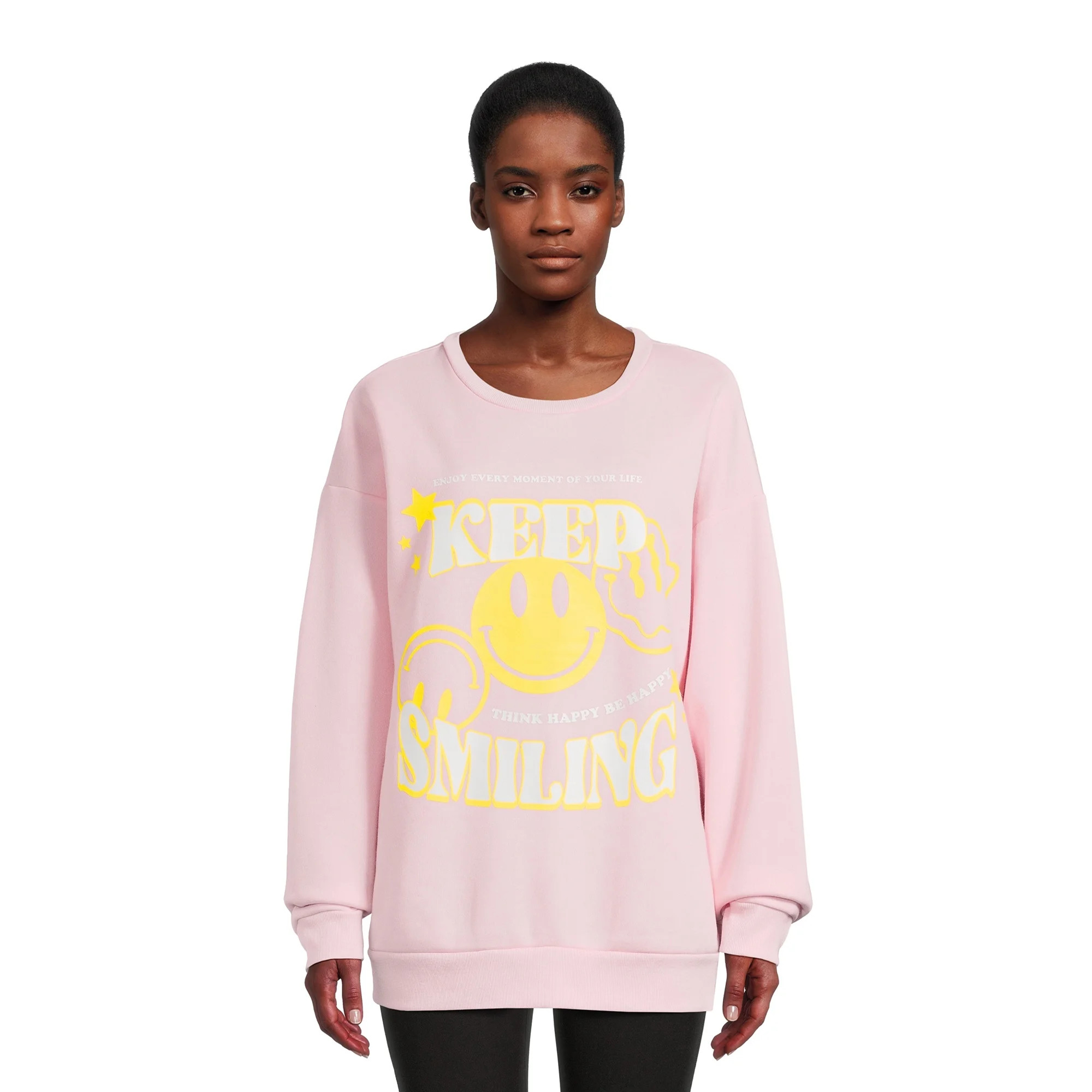 Liv & Lottie Juniors Crew Neck Graphic Print Sweatshirt | Walmart (US)