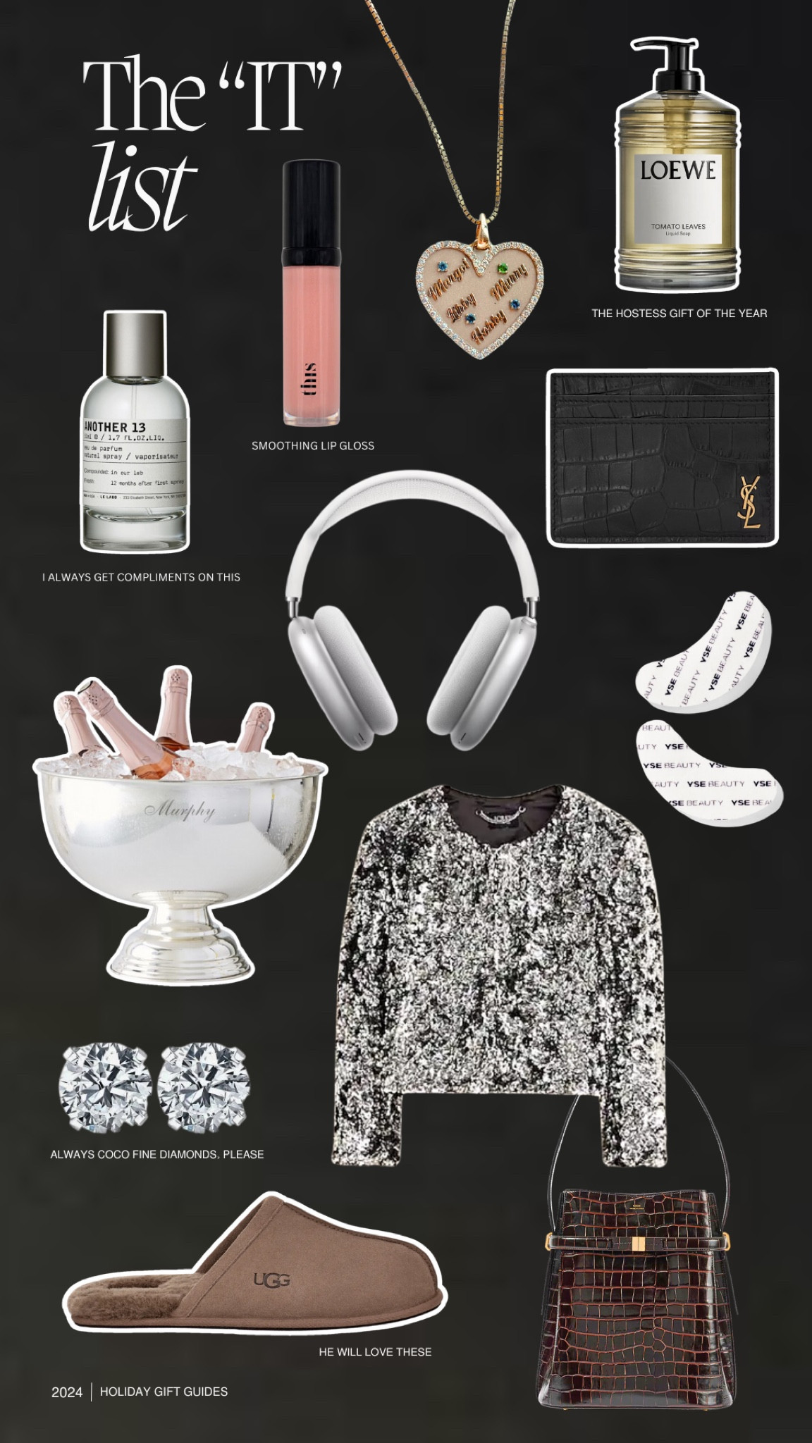 It List Gift Guide // Sequin J.Crew Jacket // Ugg Slippers // Le Labo Perfume // THIS Beauty Polish // Always Coco Fine Necklace 

#LTKHoliday #LTKGiftGuide