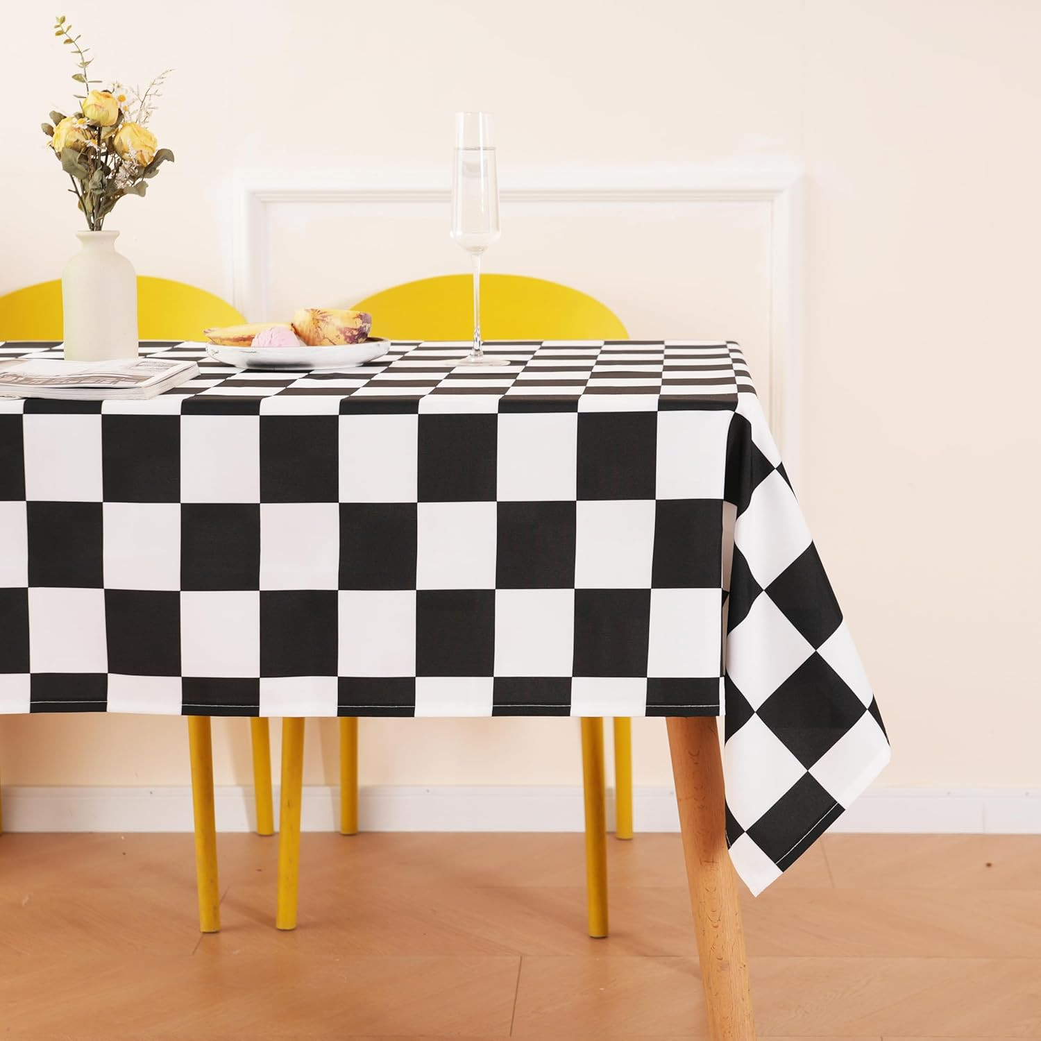 Checkered Table Cloth Rectangle Table, Classic Checkerboard Tablecloth for Picnic, Party, Dinner ... | Amazon (US)