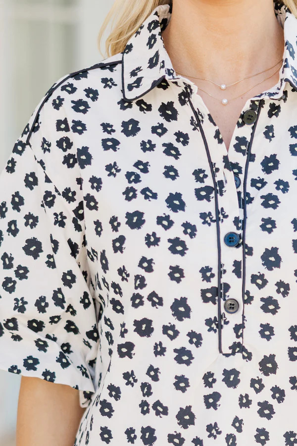 Spend Some Time Cream White Ditsy Floral Dress | The Mint Julep Boutique