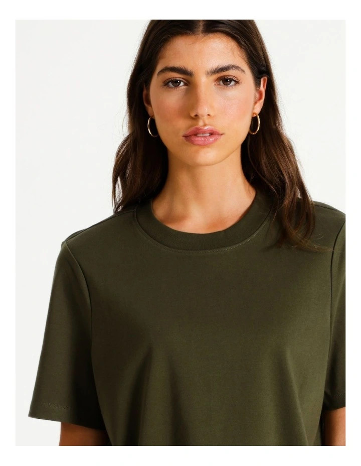 Organic Cotton Boyfriend Tee in Khaki | Myer