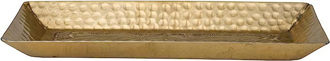 Creative Co-Op Hammered Aluminum, Gold Finish Decorative Tray | Amazon (US)
