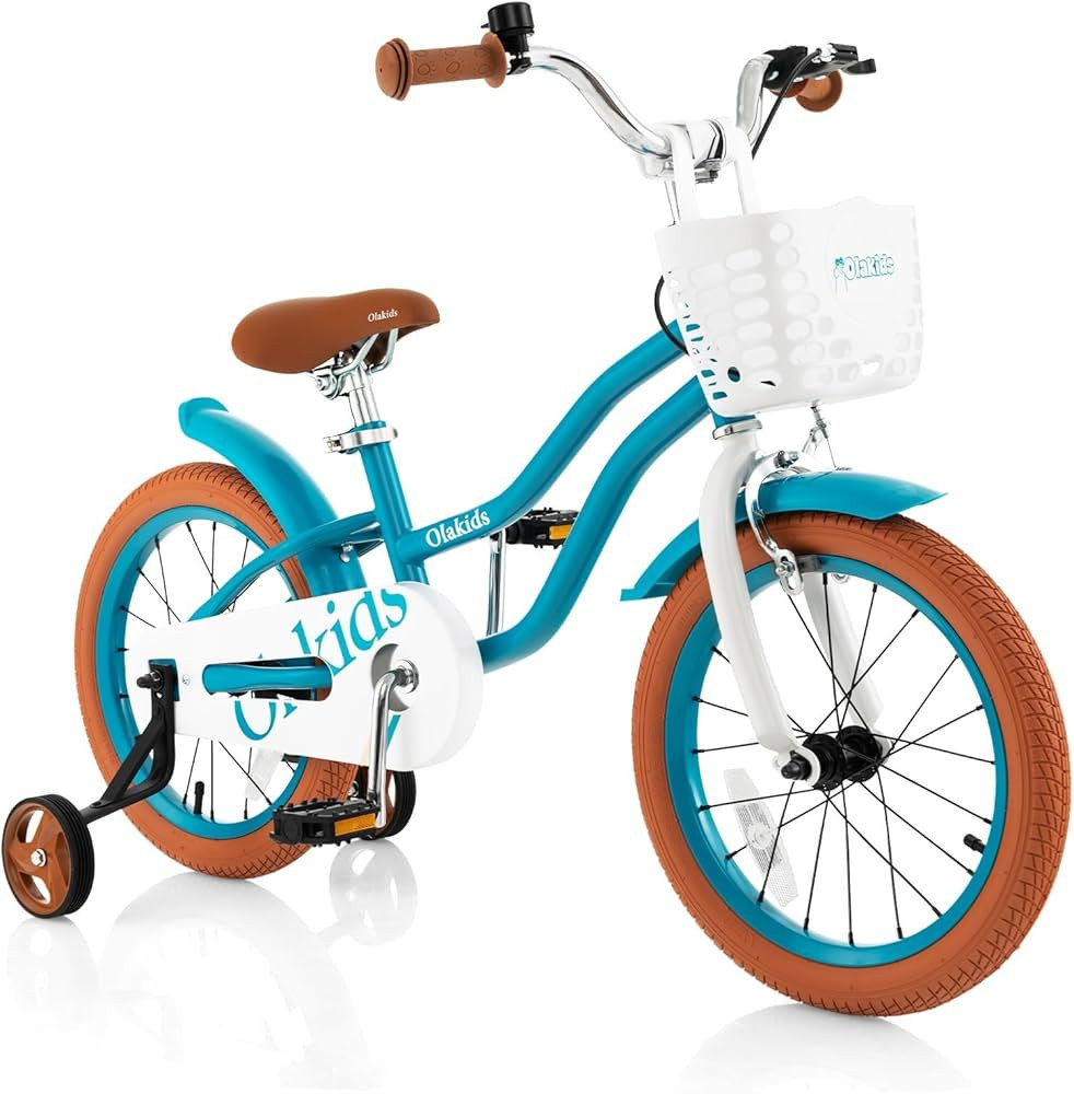 Olakids Kids Bike, 12 14 16 18 Inch Toddlers Bike with Training Wheels Basket Safety Bell Adjusta... | Amazon (US)