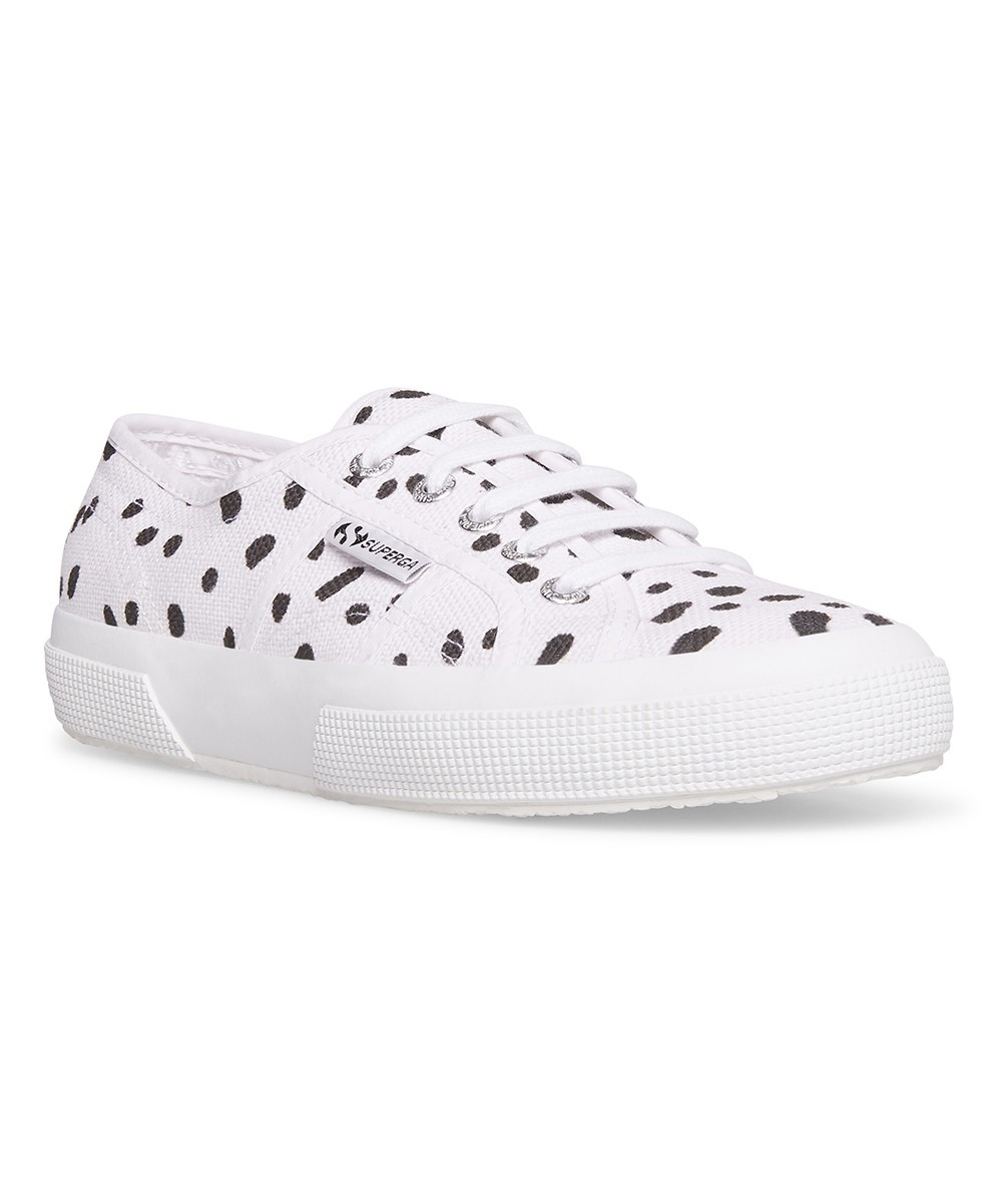 Superga Women's Sneakers DALMATIAN - White & Black Dalmatian Classic Sneaker - Women | Zulily