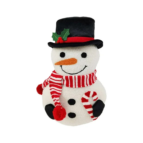 Snowman Shaped Christmas Pillow,Width is 9.5inch,Height is 14.75inch,by Holiday Time | Walmart (US)